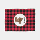 Gepersonaliseerd Beer Buffalo geplakt Lumberjack Fleece Deken (Voorkant (Horizontaal))