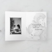 Gepersonaliseerd Beer en meisje kerstmis Kaart (Binnen)