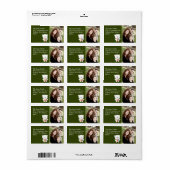 Gepersonaliseerd Beer Foto Kerstmis Mailing Label (Full Sheet)