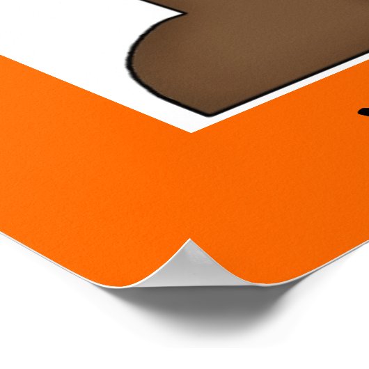 Gepersonaliseerd Beer I houdt van het Poster van d (Hoek)