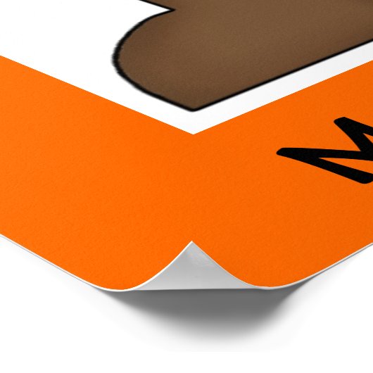 Gepersonaliseerd Beer I houdt van tweede klaslokaa Poster (Hoek)