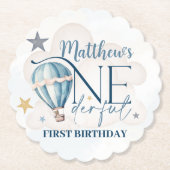 Gepersonaliseerd Beer in een ballonpapier Onderzet Kartonnen Onderzetters (Voorkant)