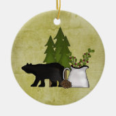Gepersonaliseerd Beer kerst in Oostenrijk Keramisch Ornament (Voorkant)