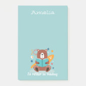 Gepersonaliseerd Beer met Boek Post-it® Notes (Voorkant)