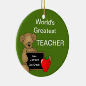 Gepersonaliseerd Beer Ornament van leraar (Rechts)