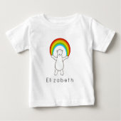 Gepersonaliseerd Beer van polen en regenboog T-Shi (Voorkant)