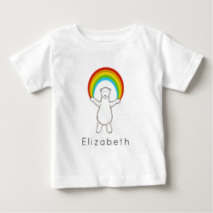 Gepersonaliseerd Beer van polen en regenboog T-Shi