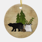 Gepersonaliseerd Beer voor het landgebergte in Rus Keramisch Ornament (Voorkant)