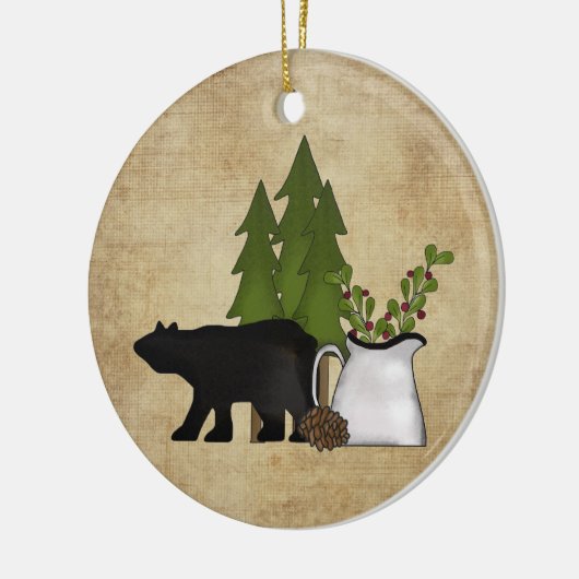 Gepersonaliseerd Beer voor het landgebergte in Rus Keramisch Ornament (Links)