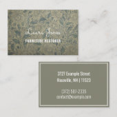 Gepersonaliseerd " behangsel" (GB/Euro) Visitekaartje (Voorkant / Achterkant)