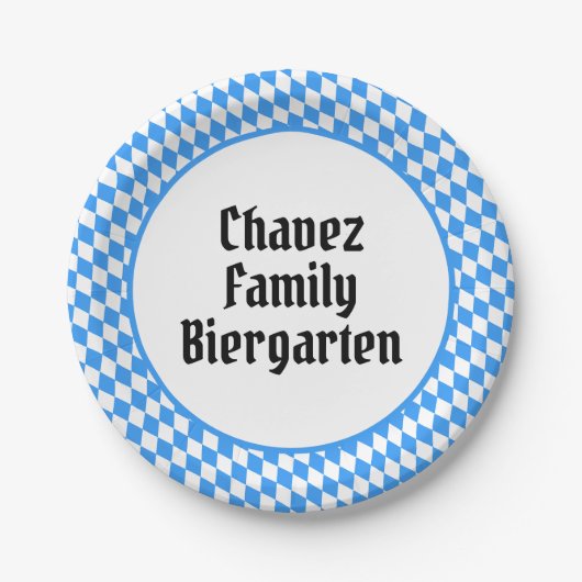Gepersonaliseerd Beiers Oktoberfest Papieren Bordje (Voorkant)