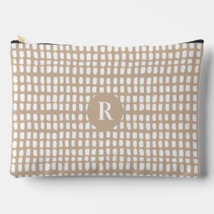 Gepersonaliseerd Beige Eenvoudig Abstract Lijnpatr Etui