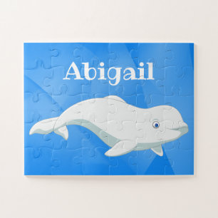 Gepersonaliseerd Beluga Whale Blue, White Arctic O Legpuzzel