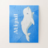 Gepersonaliseerd Beluga Whale Blue, White Arctic O Legpuzzel (Verticaal)