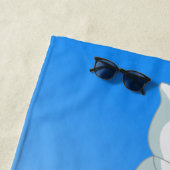 Gepersonaliseerd Beluga Whale Blue, White Arctic O Strandlaken (In situ)