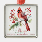 Gepersonaliseerd ben ik altijd bij je metalen ornament (Voorkant)