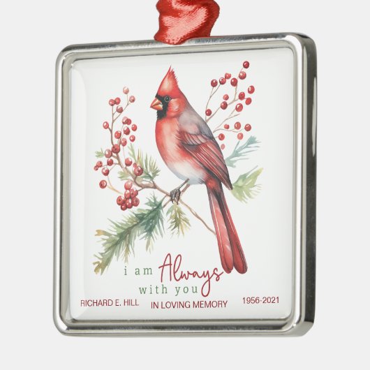 Gepersonaliseerd ben ik altijd bij je metalen ornament (Links)