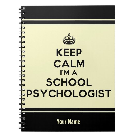 Gepersonaliseerd ben ik een schoolpsycholoog notit notitieboek (Voorkant)