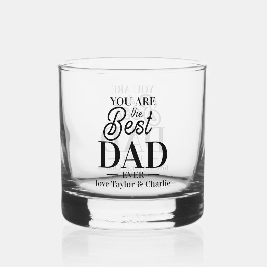 Gepersonaliseerd ben je de beste ooit whisky glas (Achterkant)