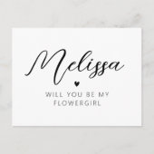 gepersonaliseerd, ben je een bloemenmeisje? briefkaart (Voorkant)