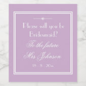 Gepersonaliseerd ben je mijn bruidswijnetiketten wijn etiket (Enkel label)