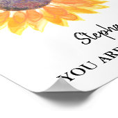 Gepersonaliseerd ben je mijn zonnebloem poster (Hoek)