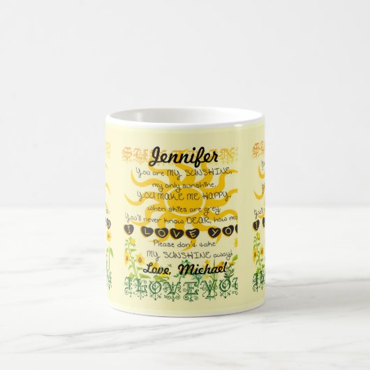 Gepersonaliseerd ben je mijn zonneschijn koffiemok (Center)