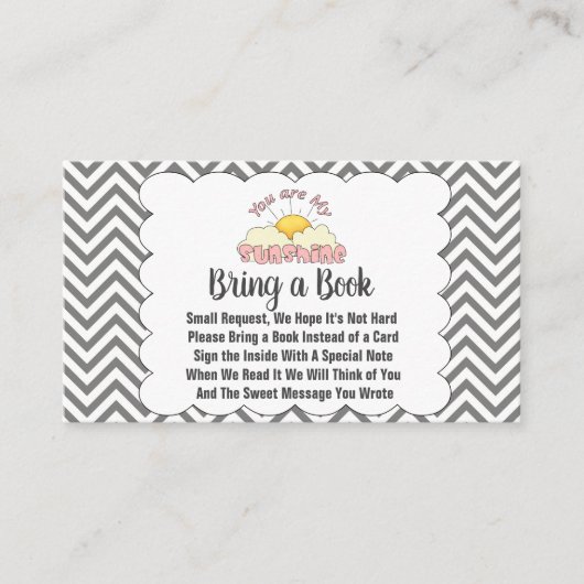 Gepersonaliseerd ben je mijn zonneschijn om een bo informatiekaartje (Voorkant)