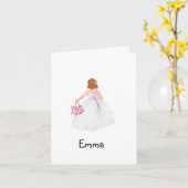 Gepersonaliseerd Ben jij mijn Bloemenmeisje? Kaart (Gele Bloem)