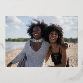 Gepersonaliseerd Bent u mijn Maid van Honor Foto? Folie Uitnodiging (Achterkant)