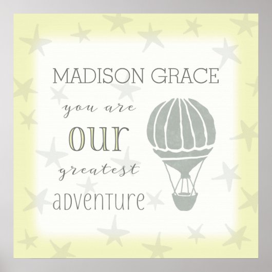 Gepersonaliseerd bent u ons grootste avontuur poster (Voorkant)