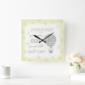 Gepersonaliseerd bent u ons grootste avontuur vierkante klok (Huis)