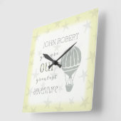 Gepersonaliseerd bent u ons grootste avontuur vierkante klok (Hoek)