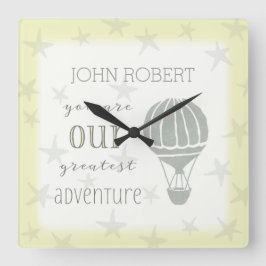 Gepersonaliseerd bent u ons grootste avontuur vierkante klok