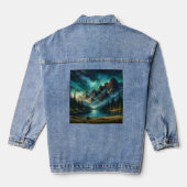 Gepersonaliseerd bergmeer onder de sterren denim jacket (Achterkant)