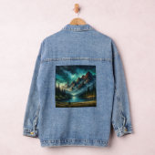 Gepersonaliseerd bergmeer onder de sterren denim jacket (Hangar)