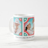 Gepersonaliseerd Bericht 3 Foto Lijst Collage Koffiemok (Voorkant links)