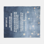 Gepersonaliseerd bericht Blue Stars neef Fleece Deken (Voorkant (Horizontaal))