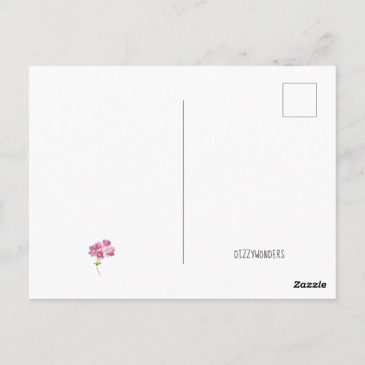 Gepersonaliseerd bericht Floral Pattern Briefkaart (Achterkant)