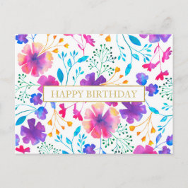 Gepersonaliseerd bericht Floral Pattern Briefkaart