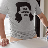 Gepersonaliseerd bericht Grappig Mullet Graphic Tri-Blend Shirt