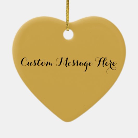 Gepersonaliseerd bericht Kleurrijk "Goud" Bloemig  Keramisch Ornament (Achterkant)