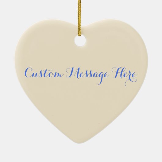 Gepersonaliseerd bericht Kleurrijke Floral Heart G Keramisch Ornament (Achterkant)