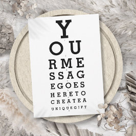 Gepersonaliseerd bericht op optometristenkaart kaart