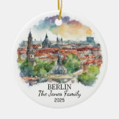 Gepersonaliseerd Berlijns Ornament, Duitsland Gift Keramisch Ornament (Voorkant)