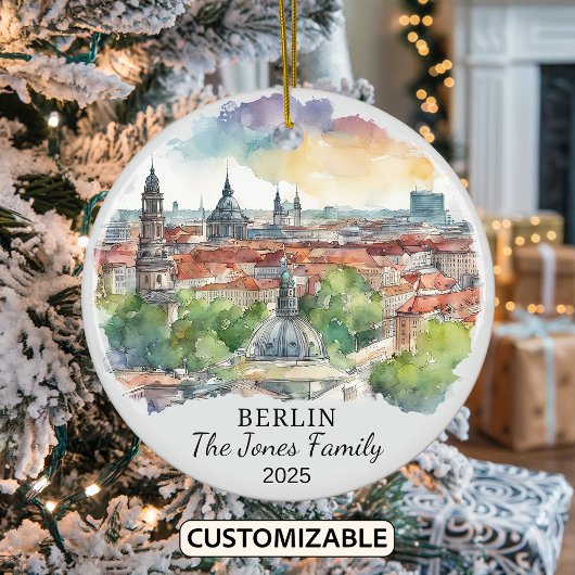 Gepersonaliseerd Berlijns Ornament, Duitsland Gift Keramisch Ornament