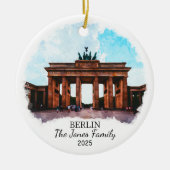 Gepersonaliseerd Berlijns Ornament, Duitsland Keramisch Ornament (Voorkant)