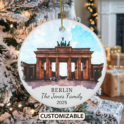 Gepersonaliseerd Berlijns Ornament, Duitsland Keramisch Ornament