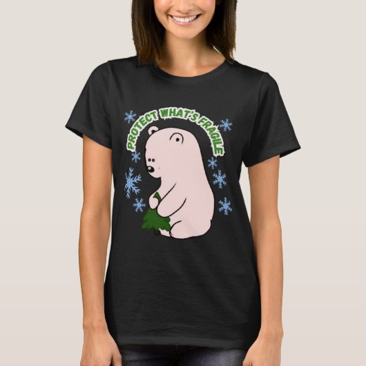 Gepersonaliseerd Bescherm Wat Breekbaar Is T-shirt (Voorkant)