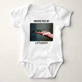 Gepersonaliseerd beschermd door Lizard Pet Photo F Romper (Voorkant)